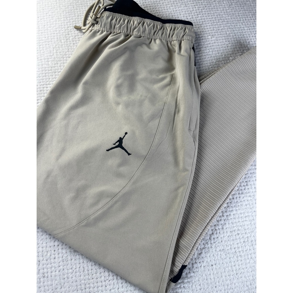 Jordan‎ Dri-FIT Mens XL Tan Black Athletic Jogger Training Pants Jumpman